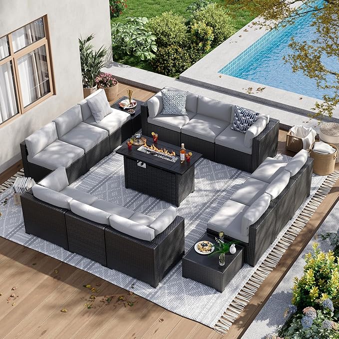Aoxun 15 Piece Patio Furniture Set