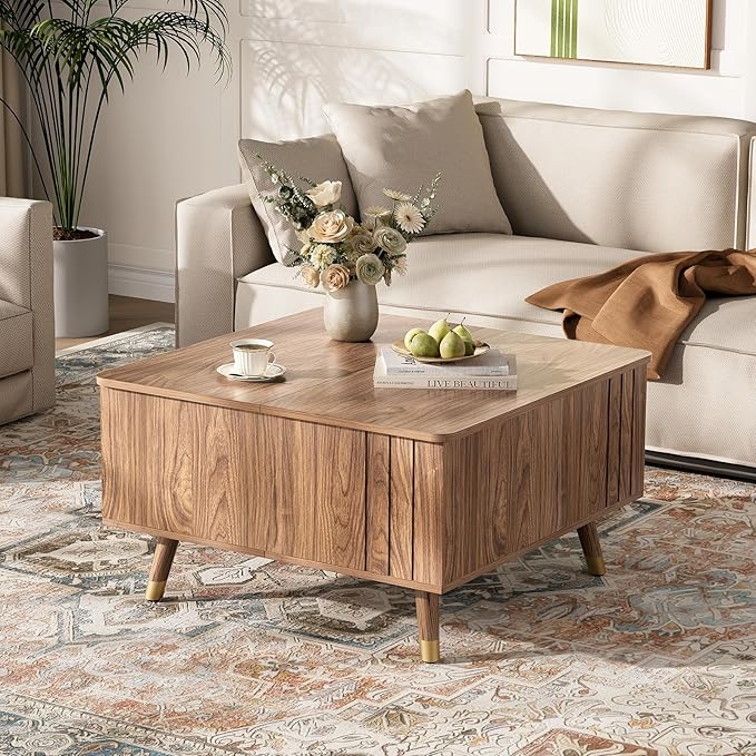 JOINICE 32" Square Lift Top Coffee Table
