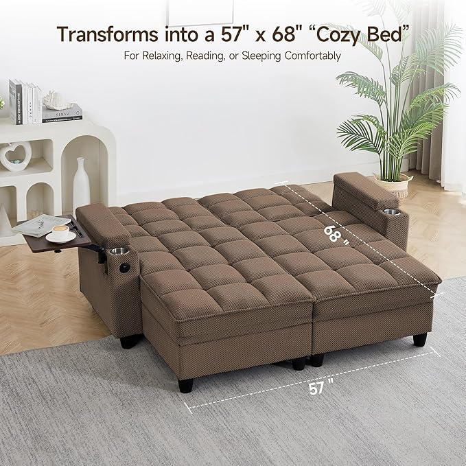 70.9" Chaise Lounge Chair Indoor, Oversized Boucle Upholstered Sofa Bed
