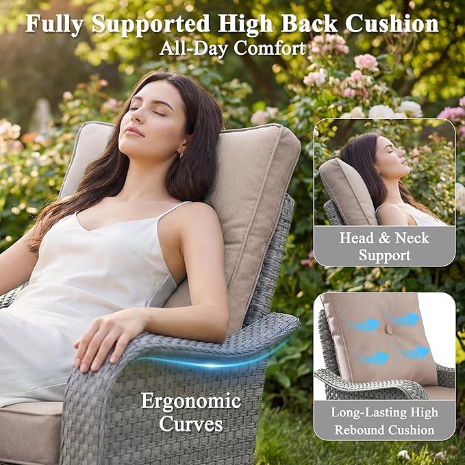2-Seat Modern Patio Furniture Set