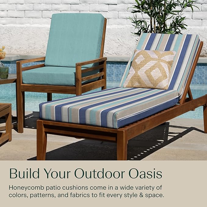 Honeycomb Outdoor Chaise Lounge Cushion