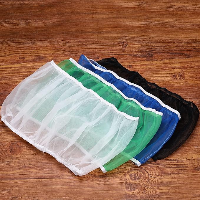 Bird Cage Seed Catcher, Bird Cage Net Cover Seeds Guard, Universal Birdcage Accessories, Black/White, Circumference 59.1"-78.7", Height 13.8" for Parrot Cockatiel Enclosures