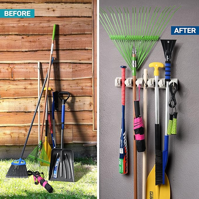 Home It Mop And Broom Holder Wall Mount