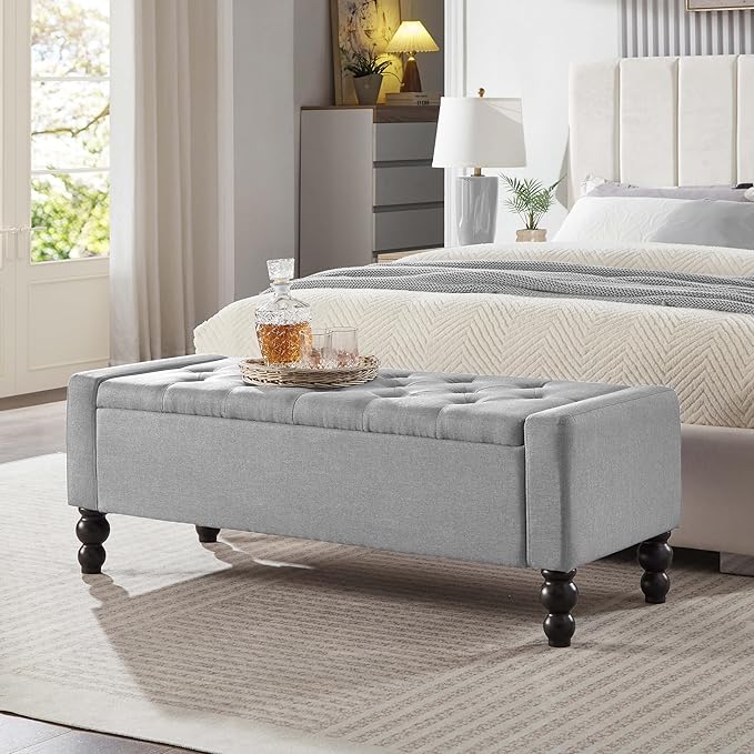 50" W Storage Ottoman Bench