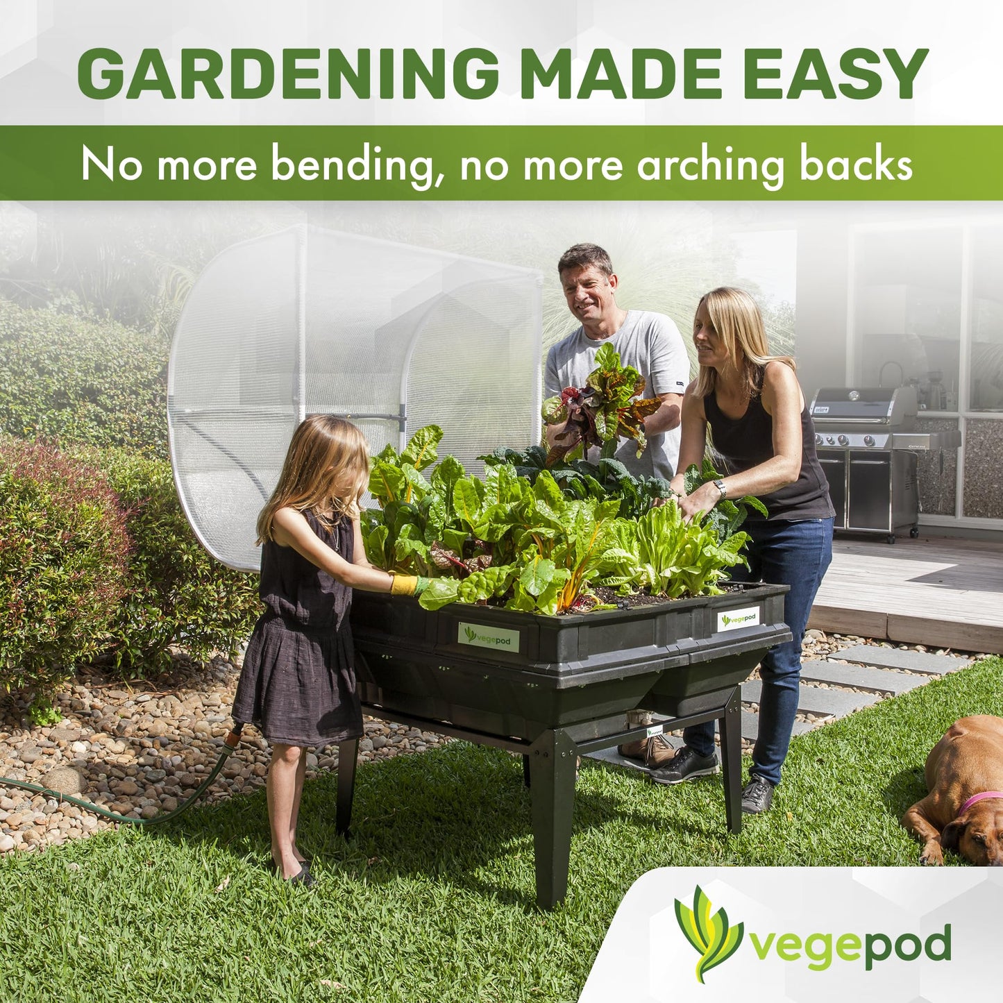 vegepod - Raised Garden Bed - Self Watering Container Garden Kit with Protective Cover, Easily Elevated to Waist Height, 2 Years Warranty (Small, Trolley)
