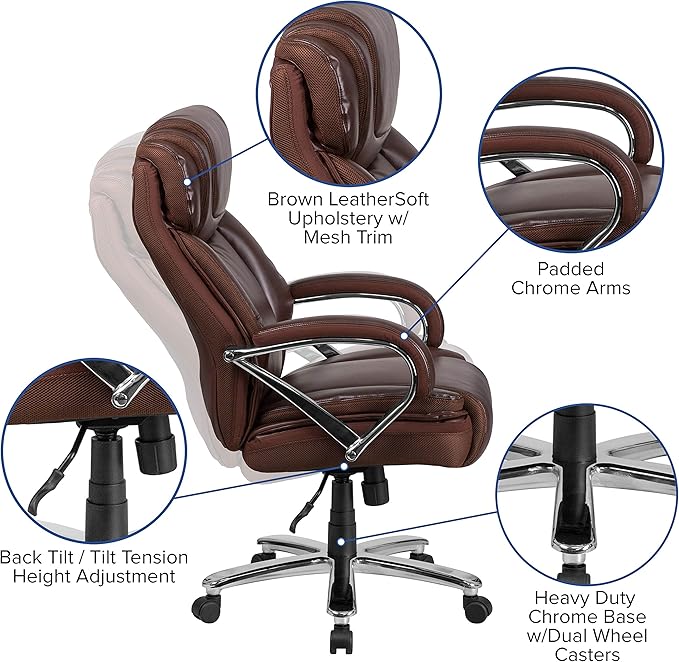 Flash Furniture Hercules Series High-Back Swivel LeatherSoft Office Chair