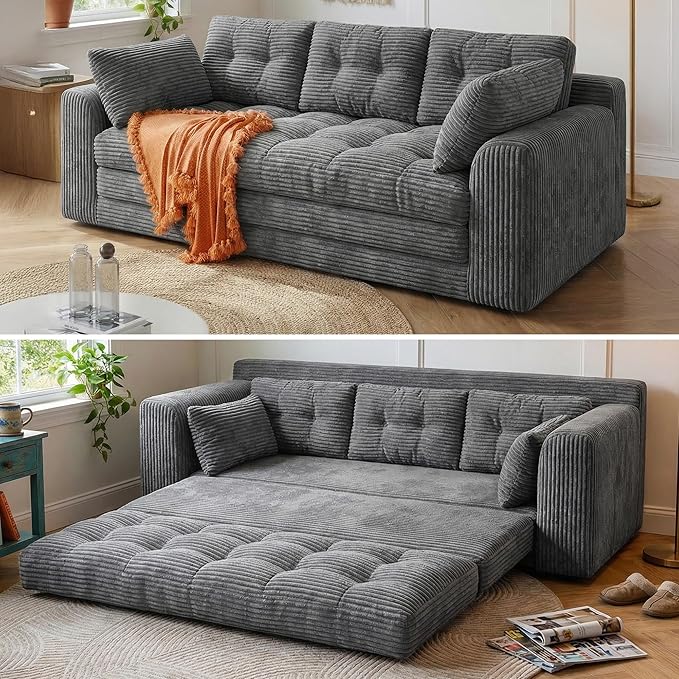 Homkdom 3 Seater Boneless Couch