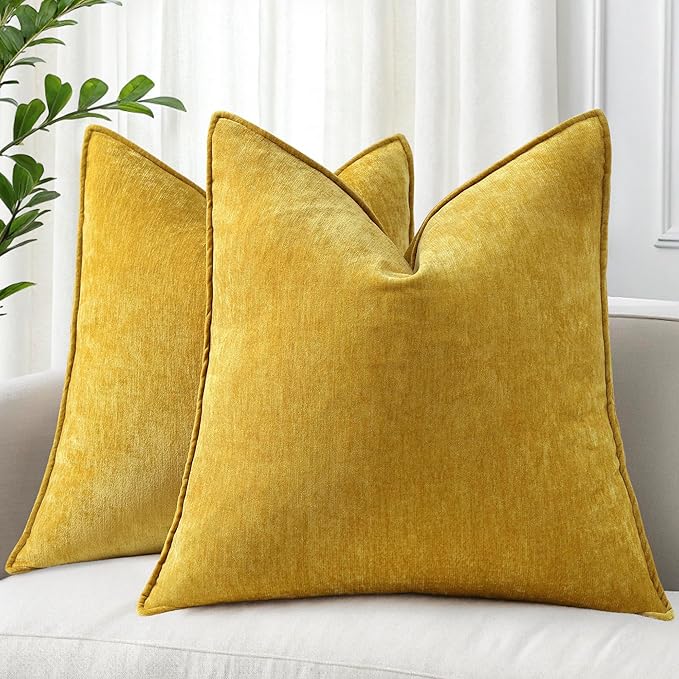 decorUhome Summer Couch Euro Sham Throw Pillow Covers 22x22 Set of 2,