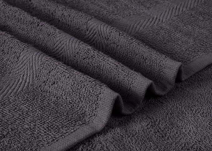 Towel and Linen Mart 100% Cotton 6 Pack Bath Towel Set, Quick Dry, Super Absorbent, Light Weight, Soft, (27 x 54 Pack of 6) Beige, White, Grey, Sky Blue, SAGE Green, Navy