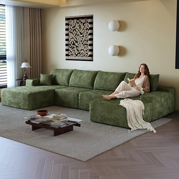 136" Sectional Couches for Living Room Cloud Couch Sofa