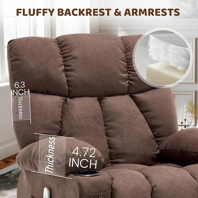 Massage Rocking Recliner Chair, Ergonomic Recliners Sofa