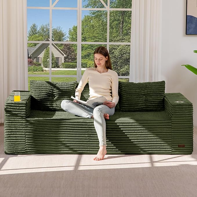 MAXYOYO 79" Oversized Boneless Loveseat Sofa Couch