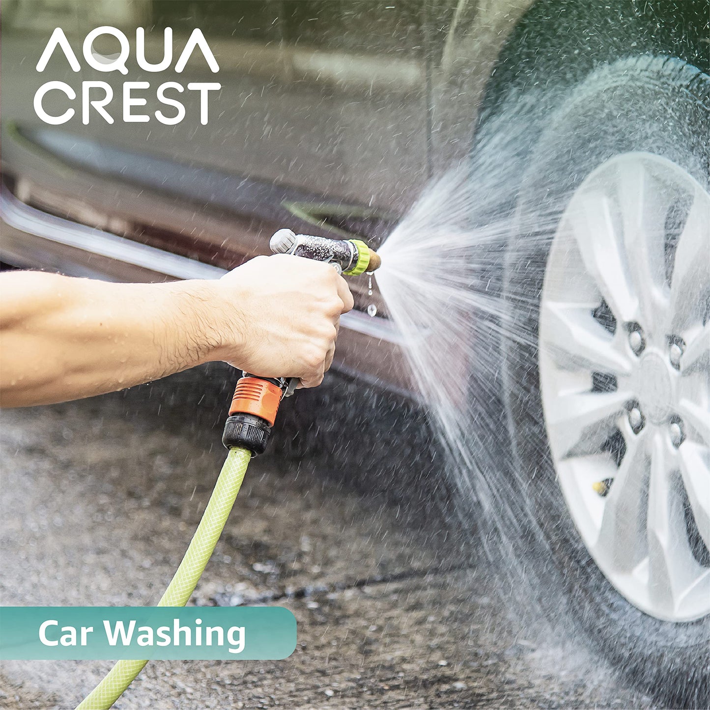 AQUA CREST Flexible Hose Protector-Eliminates Hose Crimping and Straining at Faucets and Water Connections for RV, Garden & Car Wash Hose Extension Adapter, Pack of 2