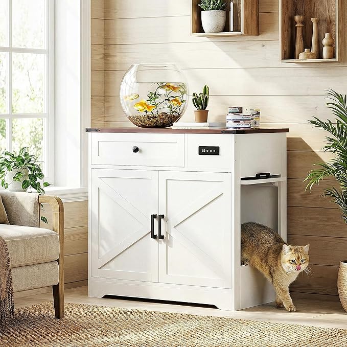LIKIMIO 31.5" Smart Cat Litter Box Enclosure