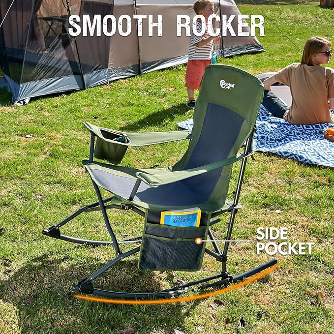 Portal Outdoor Rocking Chair Camping Folding Portable Rocker