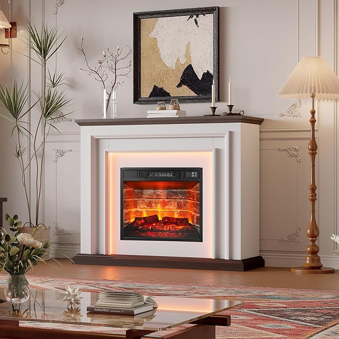 44" LED Lights Electric Fireplace
