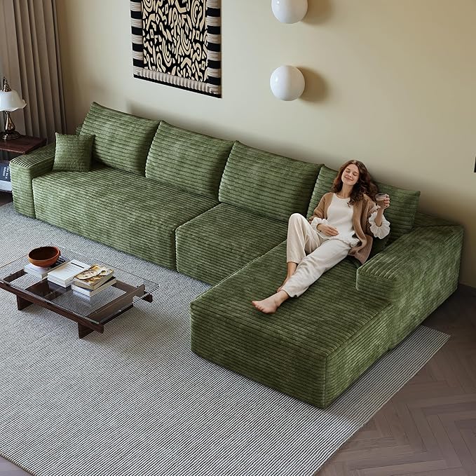 136" Sectional Couches for Living Room Cloud Couch Sofa