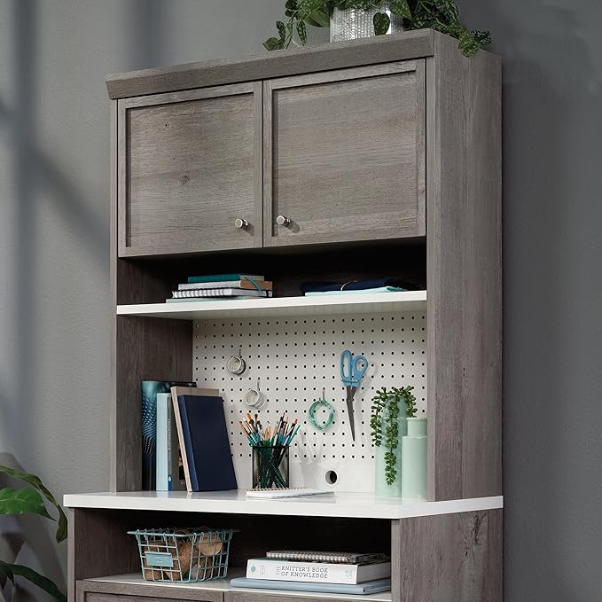 Sauder Craft Pro Series Hutch, Mystic Oak Finish