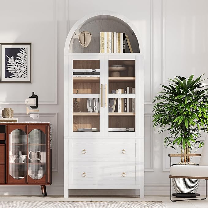 71" Arched Storage Cabinets