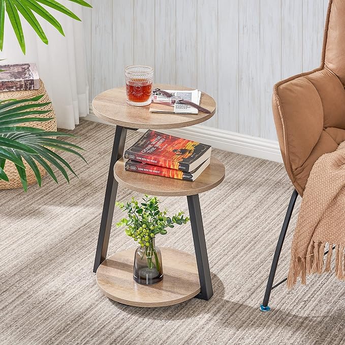 BEWISHOME Round End Table Side Table