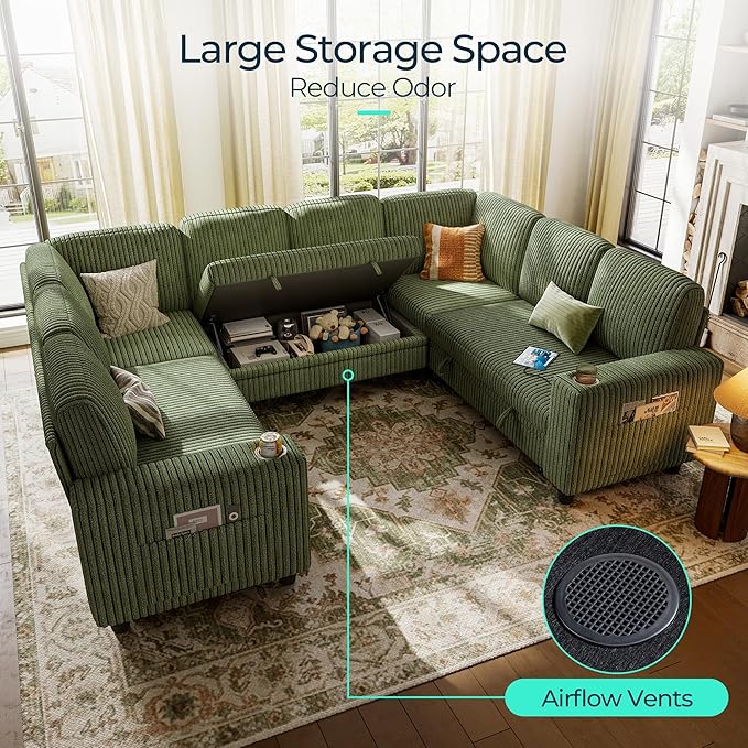 LINSY HOME Sectional Sleeper Sofa