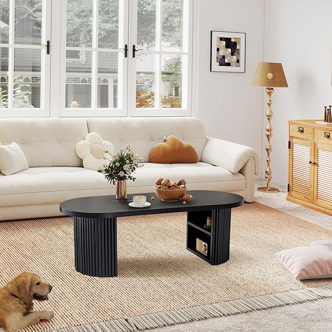 Oval Fluted Coffee Table