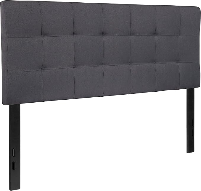 Flash Furniture Bedford Tufted Upholstered Full Size Headboard in Dark Gray