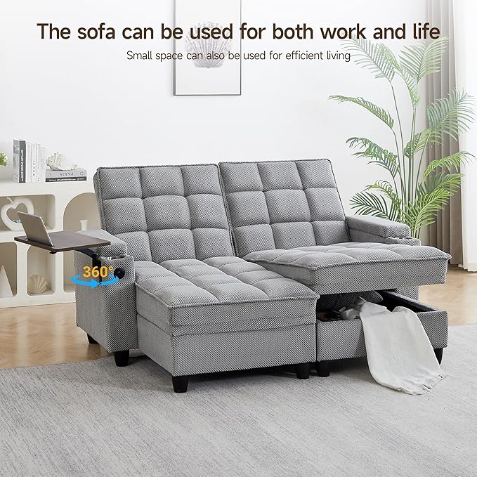 70.9" Chaise Lounge Chair Indoor, Oversized Boucle Upholstered Sofa Bed