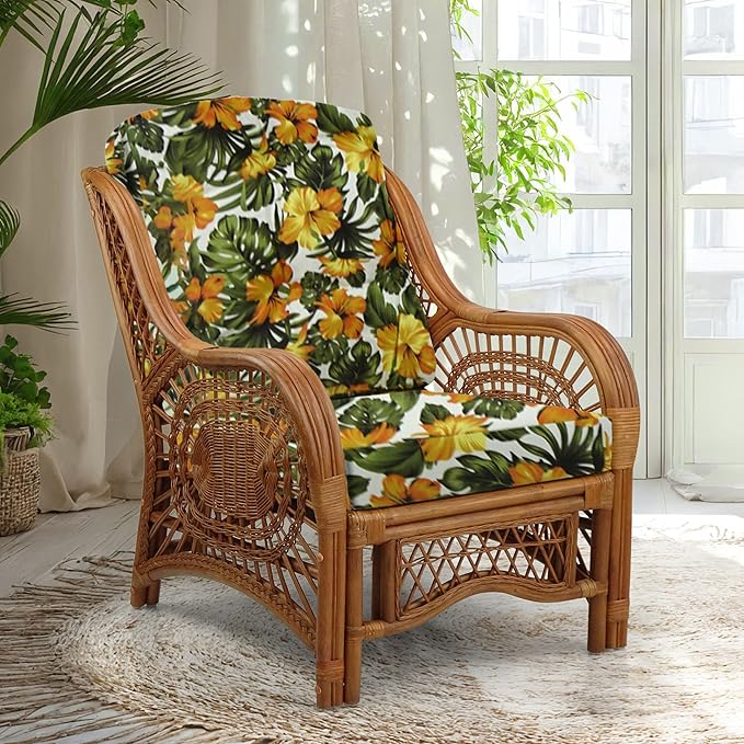 Malibu Lounge Living Accent Armchair Natural Rattan Wicker Handmade Design