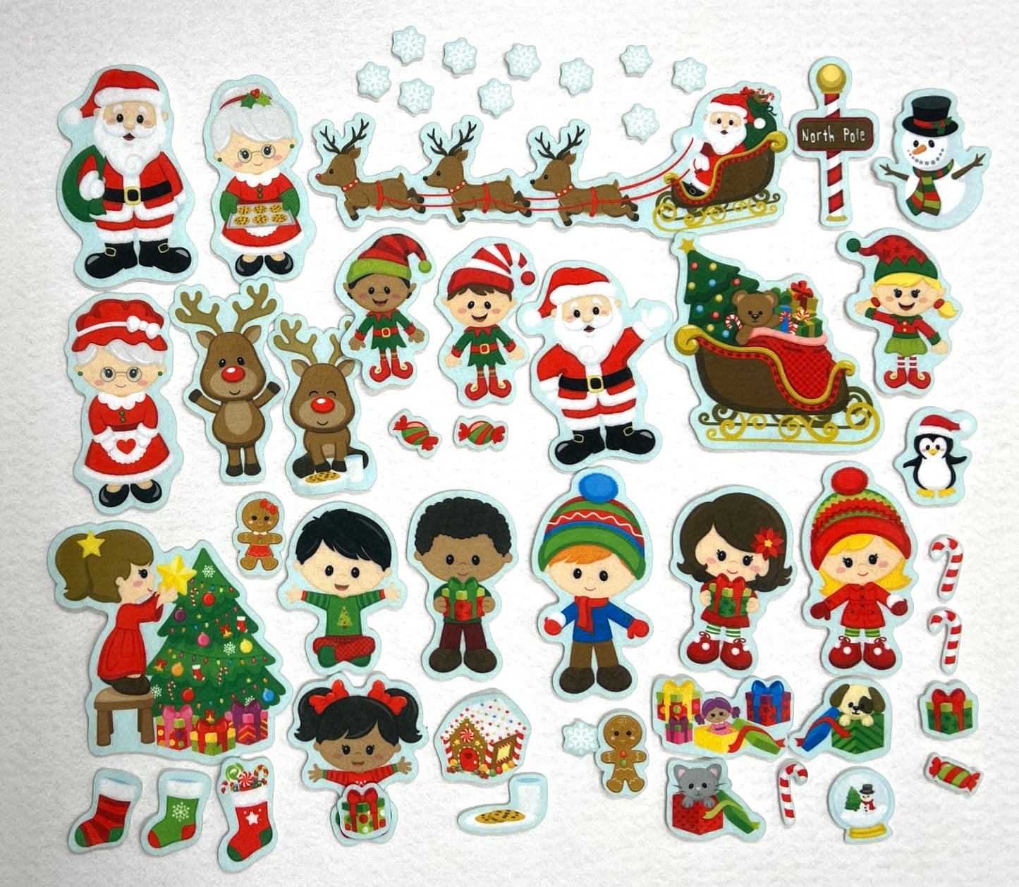 Christmas Time Fun Felt Figures for Flannel Board Stories 50 Pieces