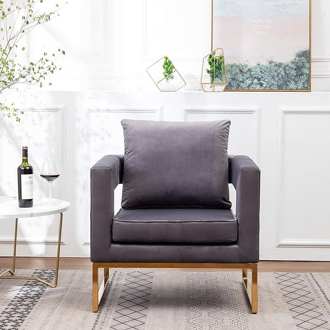 Roundhill Furniture Lenola Upholstered Accent Arm Chair