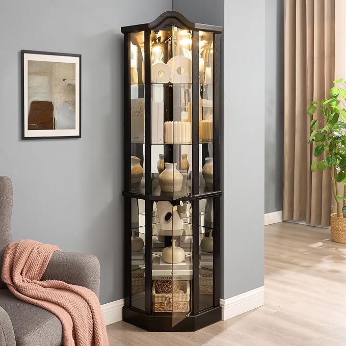 Glass Corner Display Cabinet