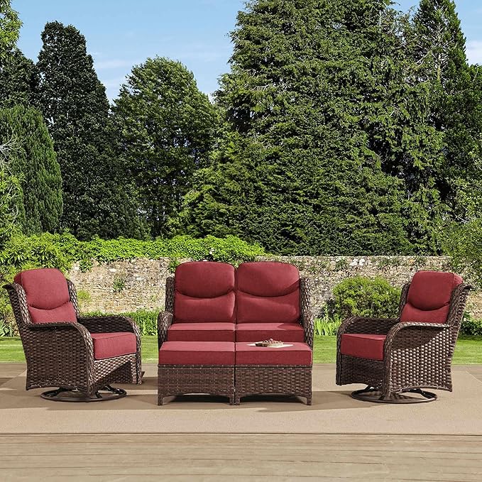 HILLGA Luxury High Back Patio Furniture Set