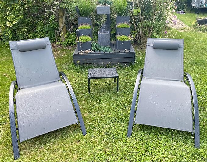 PURPLE LEAF Patio Oversized Chaise Lounge Chair Set