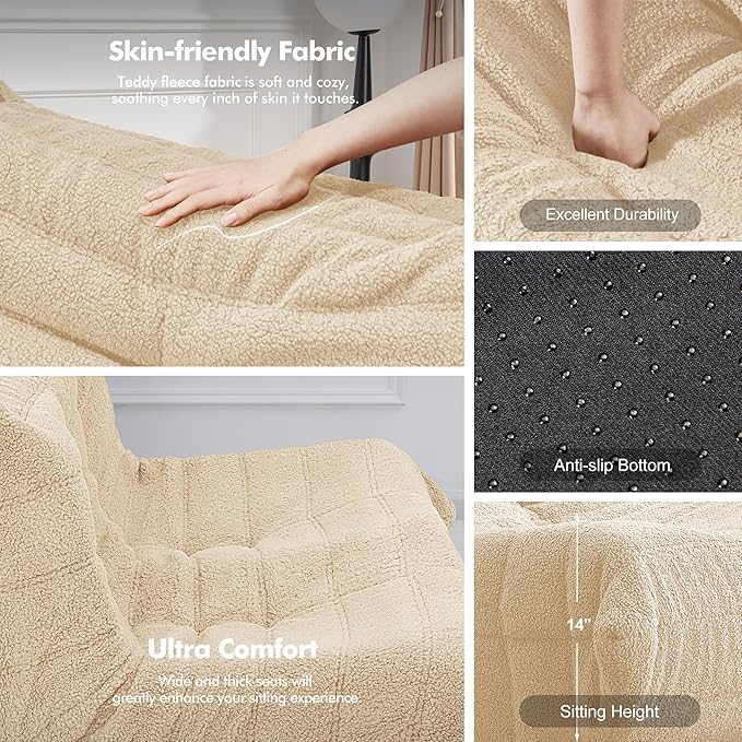 Bean Bag Loveseat Chair Big Sofa Beanbag Chair