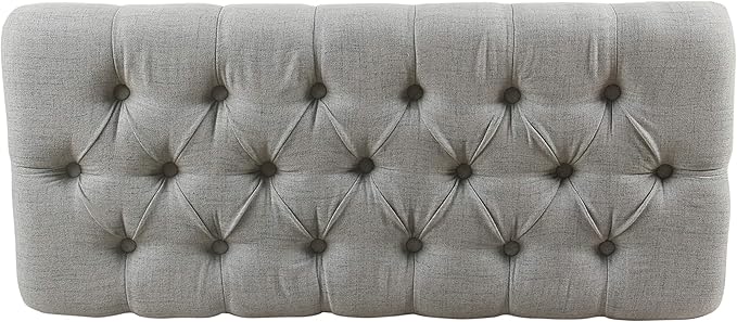 Homepop Home Decor Tufted Ainsley Button Storage Ottoman Bench