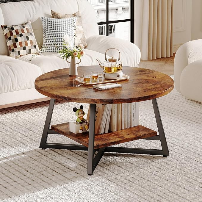 Round Coffee Table, Small Circle Coffee Table