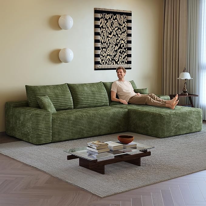 108" Sectional Couches for Living Room Cloud Couch Sofa