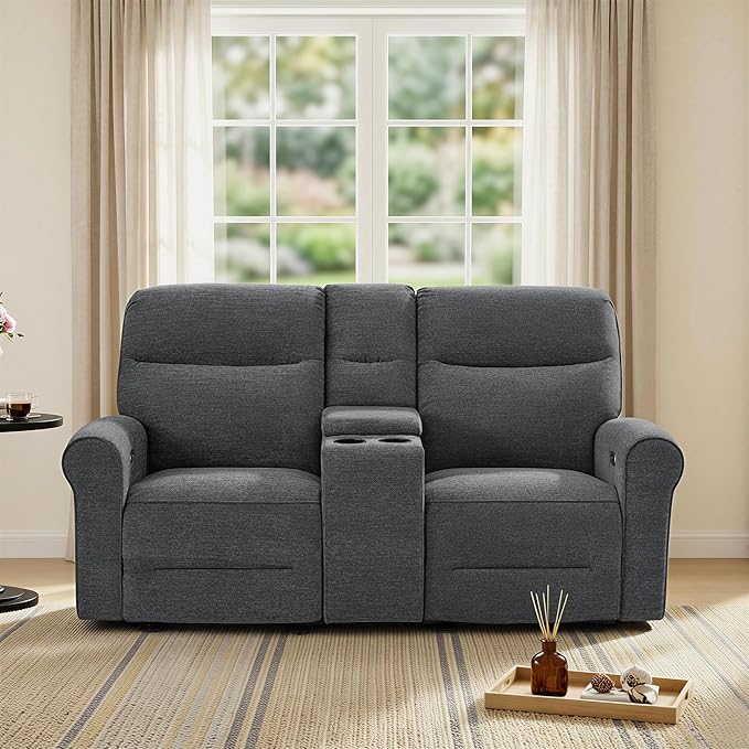 MCombo 78.3" Wall Hugger Power Loveseat Recliner Sofa