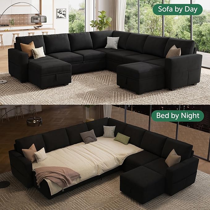 HONBAY Modular Sectional Sleeper Sofa