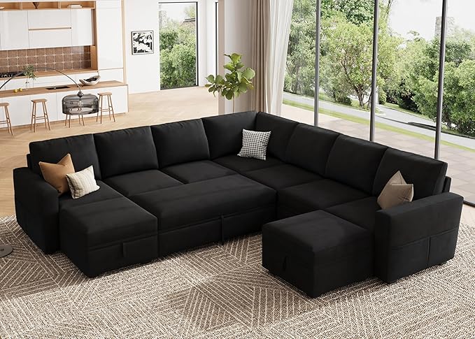 HONBAY Modular Sectional Sleeper Sofa