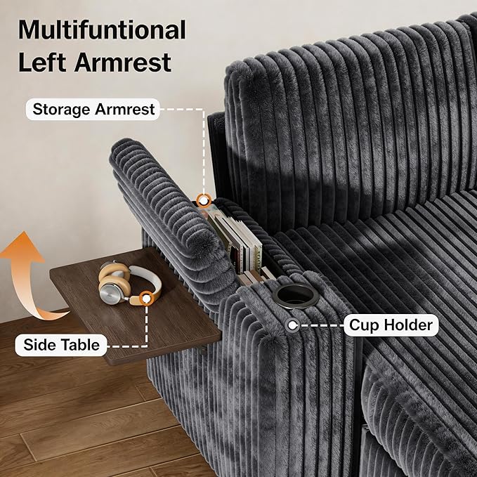 Vipbear 86" Modular Sectional Sleeper Sofa