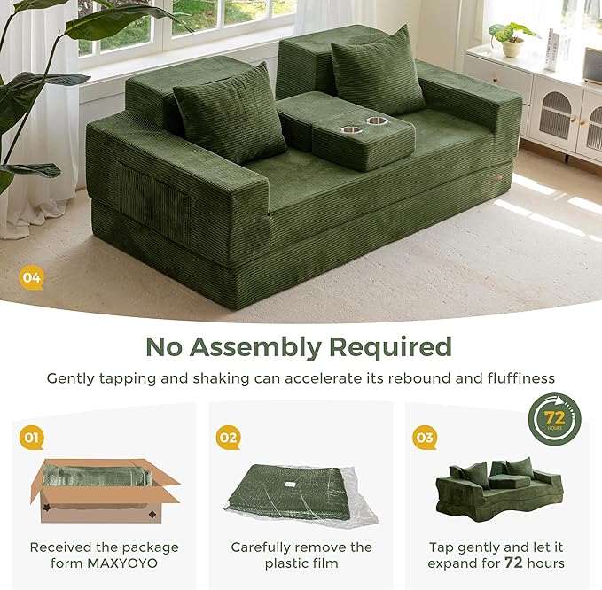 MAXYOYO Convertible Sofa Bed, Folding Sleeper Chair