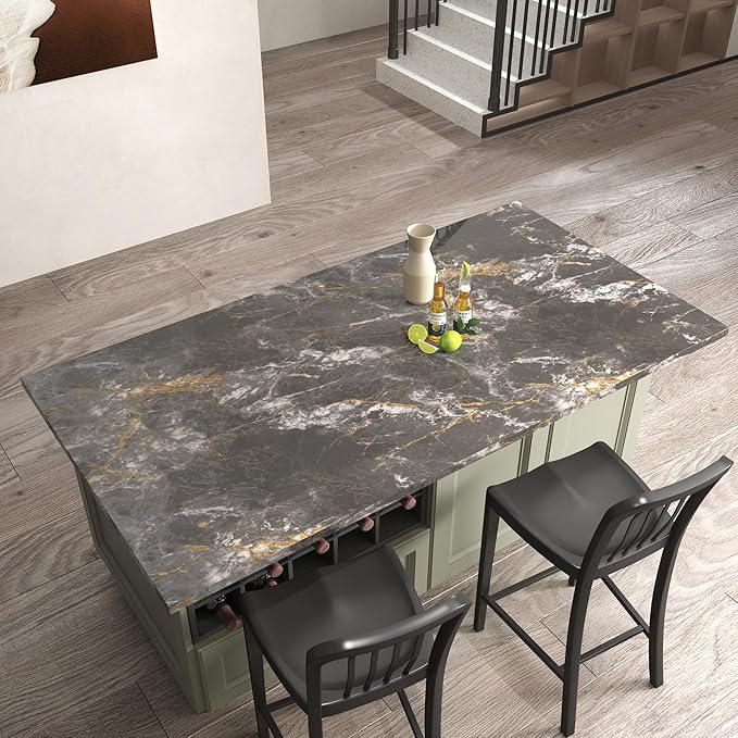 BAYYA Marble Contact Paper for Kitchen Counter Granite Countertop Peel and