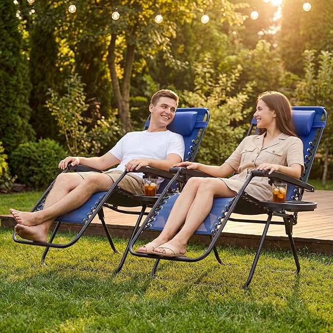 Devoko Padded Zero Gravity Chair, Foldable Anti Gravity Recliner