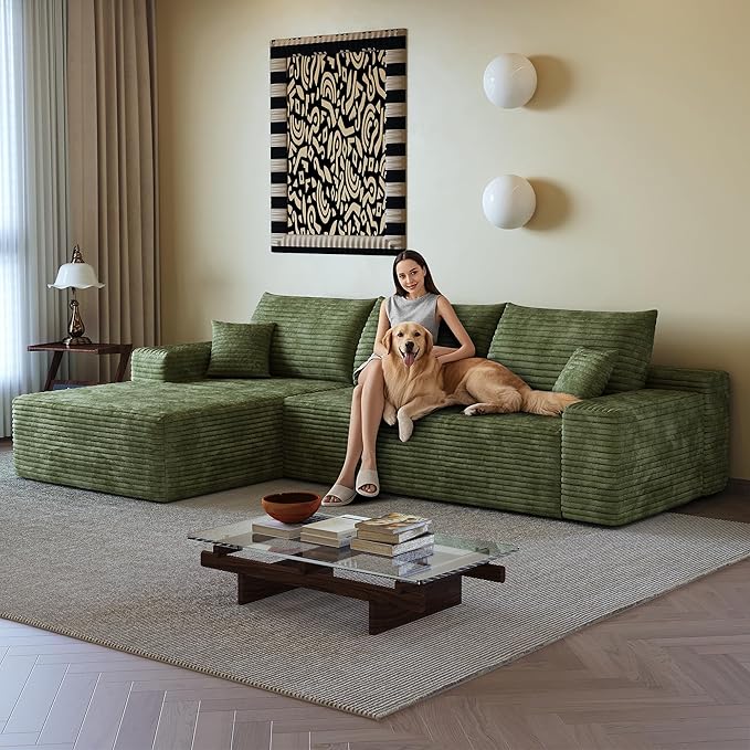 108" Sectional Couches for Living Room Cloud Couch Sofa