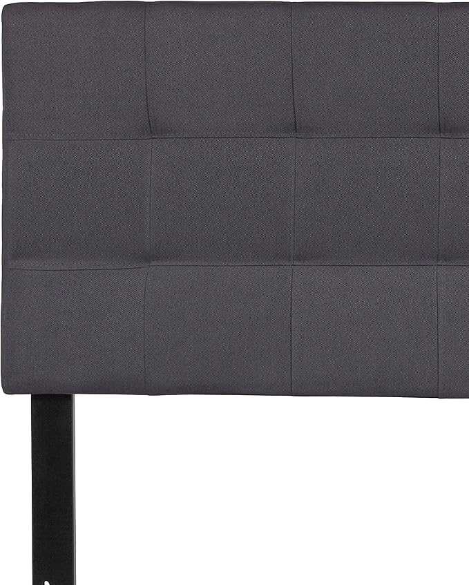 Flash Furniture Bedford Tufted Upholstered Full Size Headboard in Dark Gray