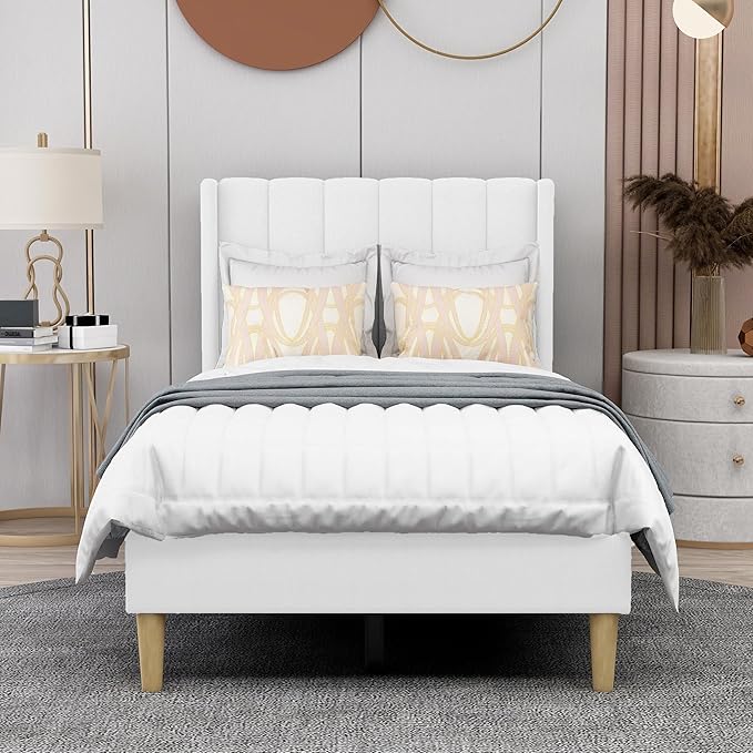 AGARTT Upholstered Platform Bed Frame Twin Size