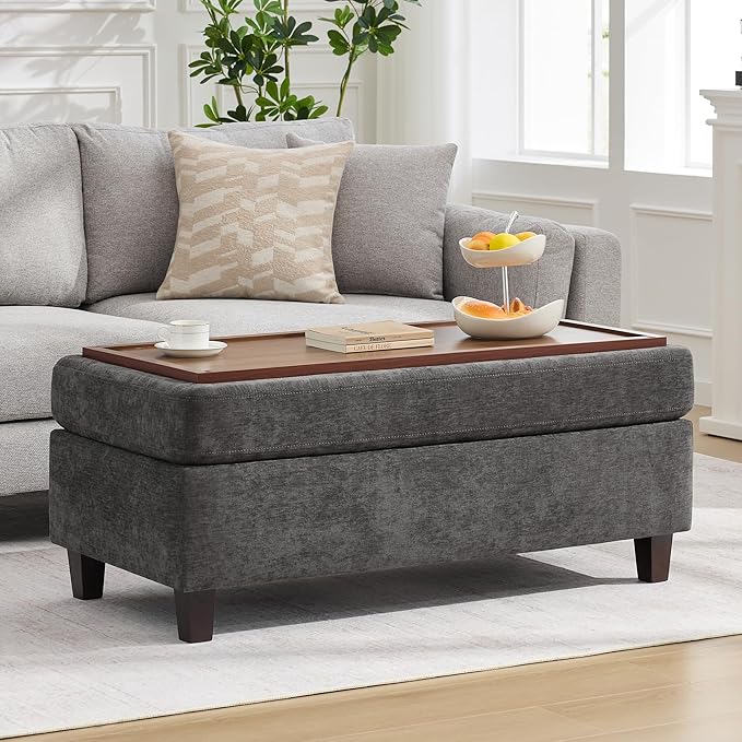 45 Inch Large Storage Ottoman Bench