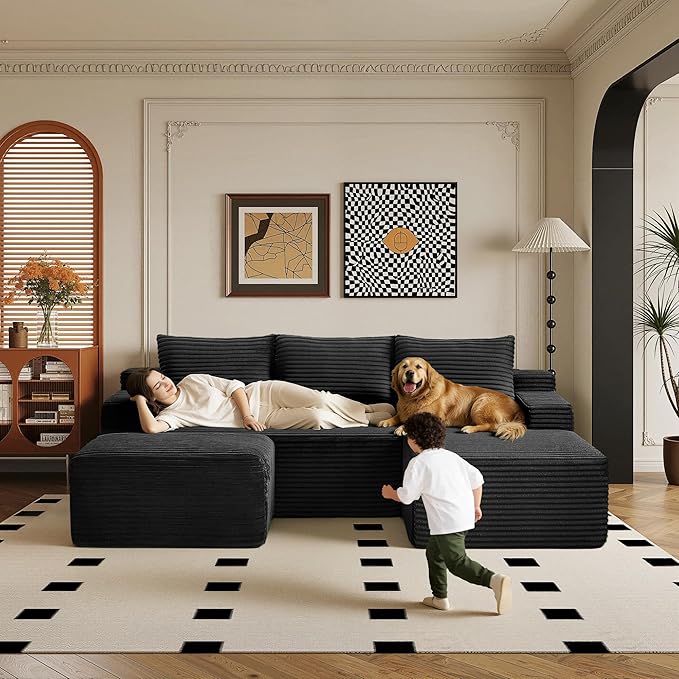 96" Sectional Couches for Living Room Cloud Couch Sofa
